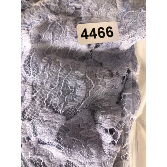 Free People Hailee Dress Lace Puff Sleeve A-Line Mini Twinkling Perry Blue NWT S - Picture 9 of 9